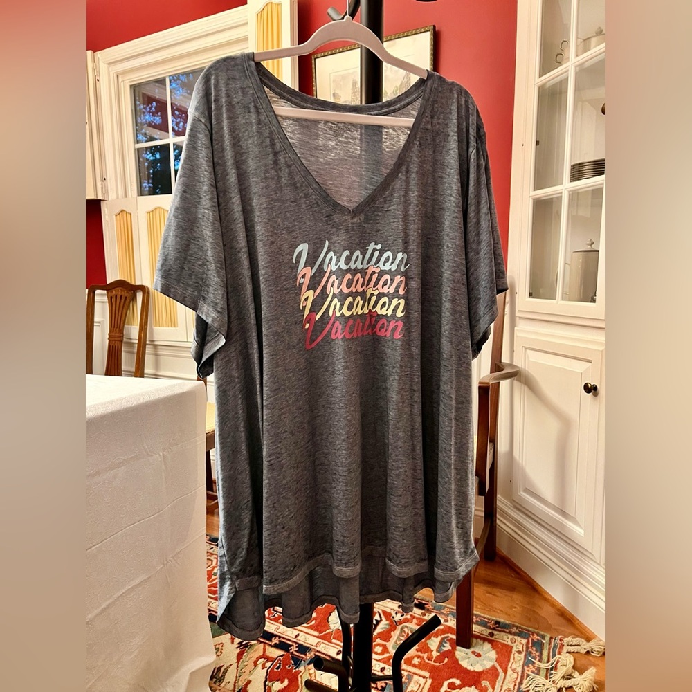 Lane Bryant Blue Vacation Graphic Tee